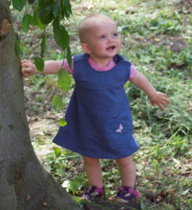 Dívčí šatovka JEANS MKcool MK2202 modrá denim 74