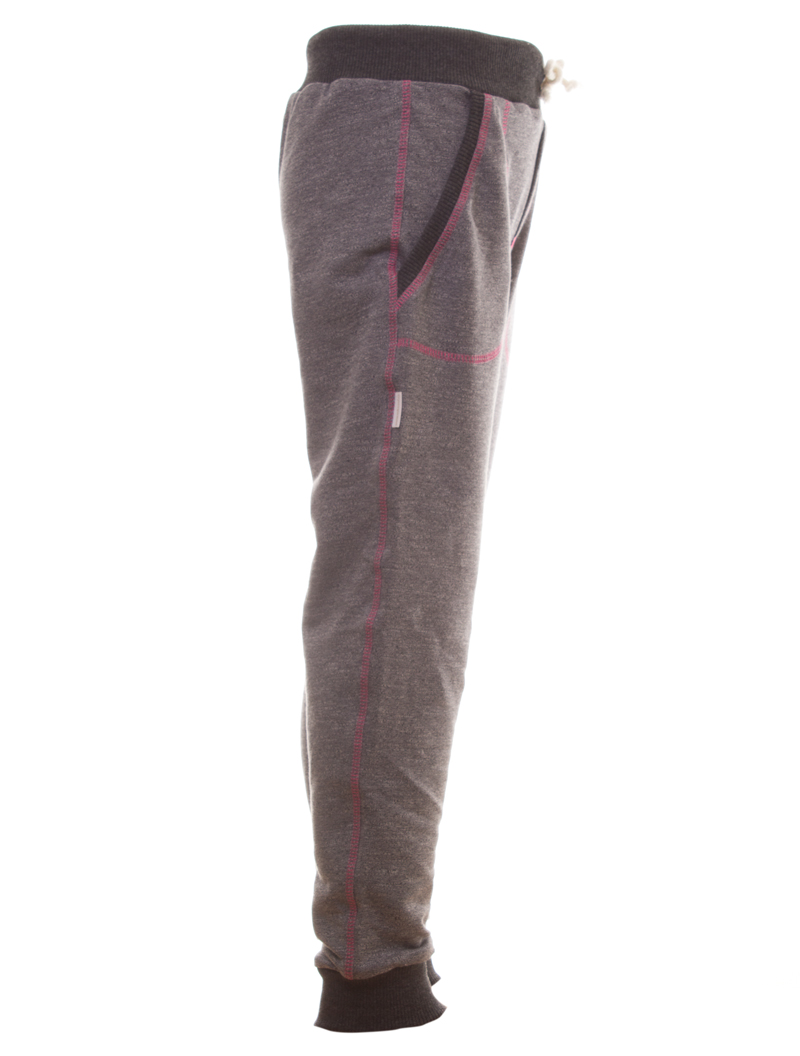 Tepláky MKcool STREET T10002 šedý melír/růžová