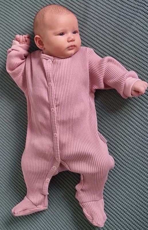 Overal kojenecký na spaní "RIB" MKcool MK2343 latté 68