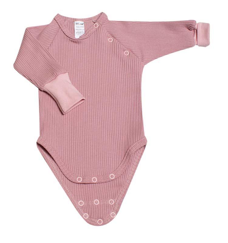 Body kojenecké rostoucí "RIB" MK2342 starorůžové