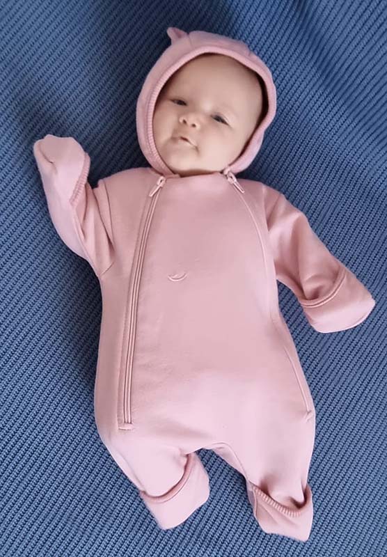 Kombinéza/overal z počesané teplákoviny MKcool MK2346 strarorůžová