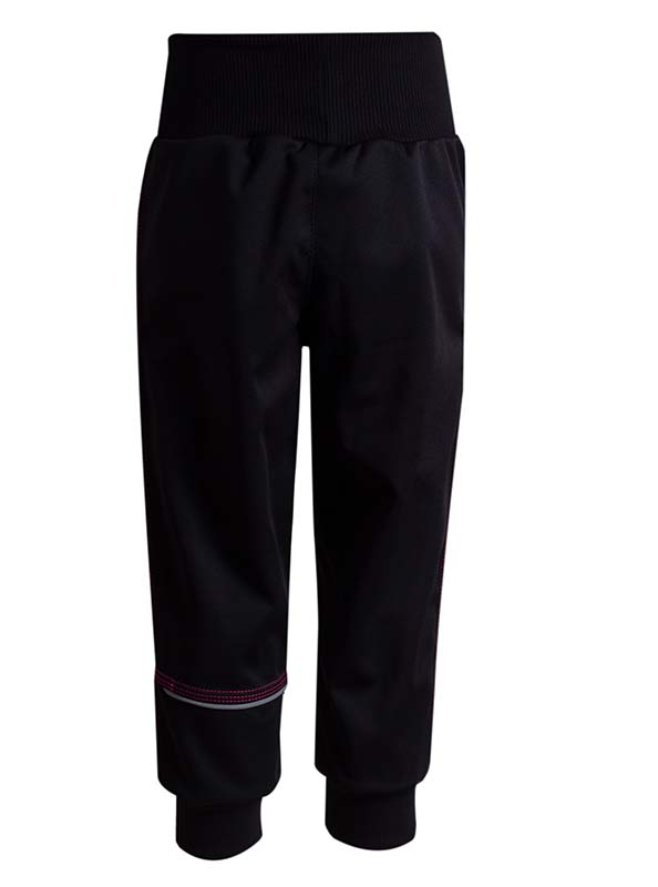 Softshellové kalhoty s pružným pasem s fleecem MKcool K00021 černé/růžové