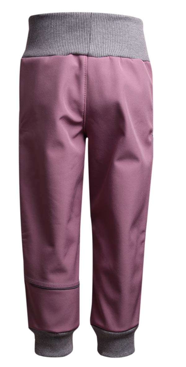 Softshellové kalhoty s pružným pasem s fleecem  MKcool K00023 starorůžové/šedé