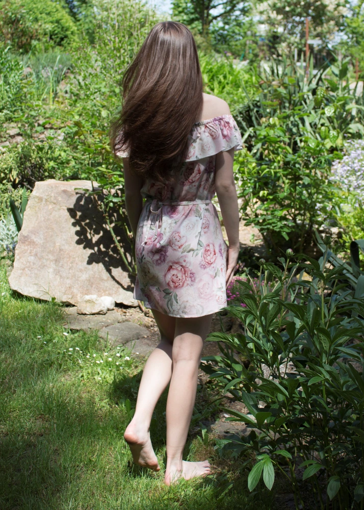 Dívčí šaty "PIVOŇKY" MKcool S10015 starorůžové