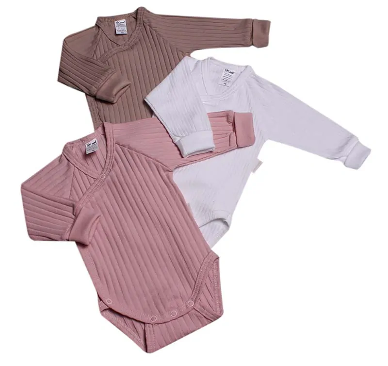 Body kojenecké zavinovací rostoucí " RIB" MK2407 latté 50