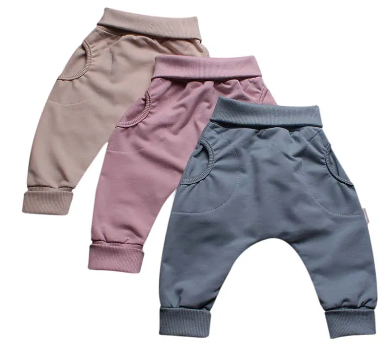 Tepláčky "rostoucí" BAGGY MKcool MK2404 růžové 104