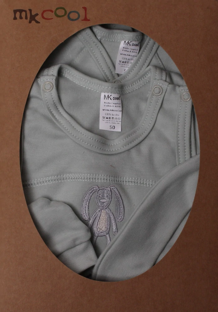 Souprava do porodnice 5-ti dílná "Králíček" MKcool SK1017 mentolová 50