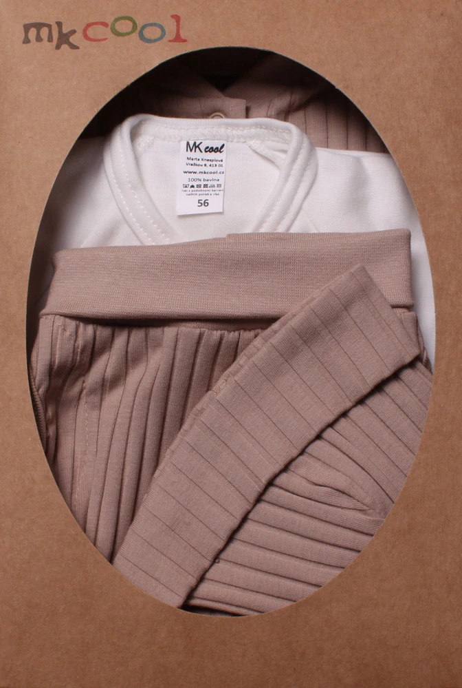 Souprava kojenecká 4-dílná RIB MKcool SK1027 bílo-latté