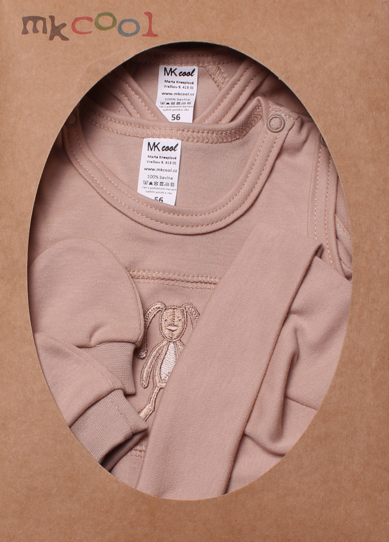 Souprava do porodnice 5-ti dílná "Králíček" MKcool SK0033 hnědá 62