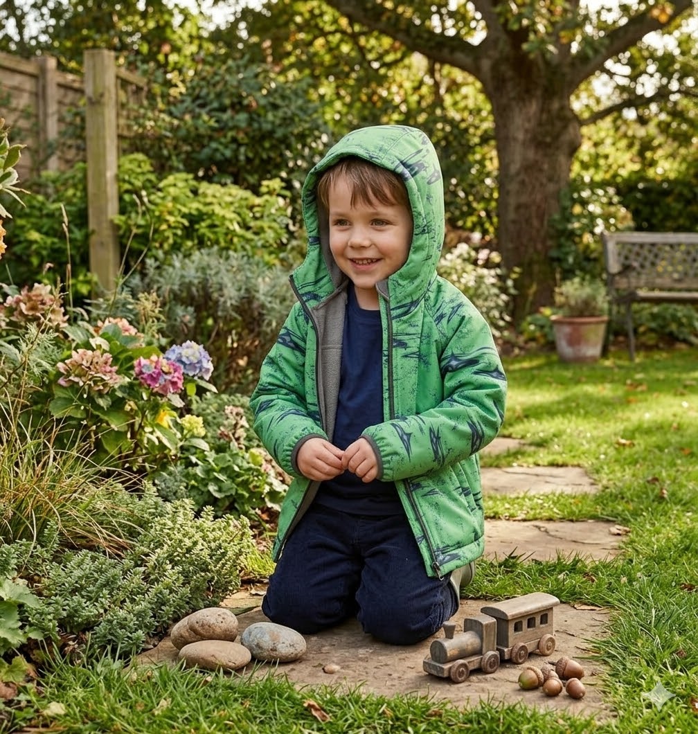 Softshellová bunda/fleece MKcool B00006 zelená/planetky