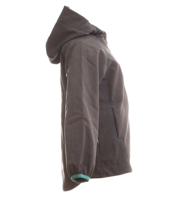 Softshellová bunda/fleece MKcool B00023 žíhaná šedá/tyrkys