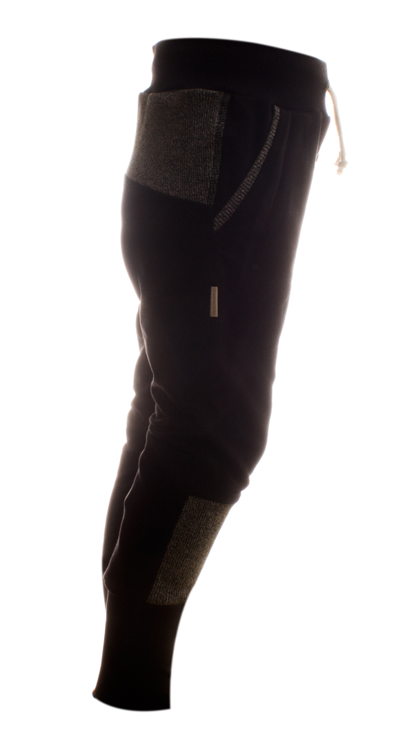 Tepláky rostoucí  MKcool STREET kalhotové T10202 černé/tmavě šedý melír 164