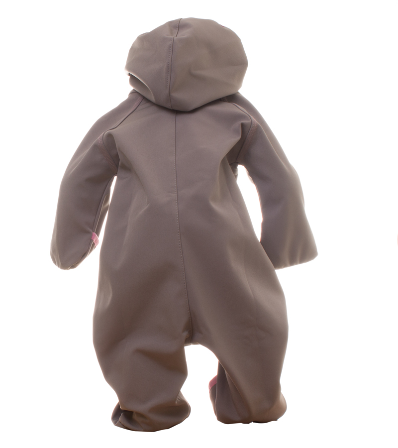 Softshellová kojenecká kombinéza MKcool K50005 šedá/růžová