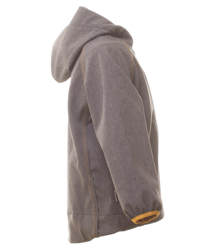 Softshellová bunda/fleece MKcool B00027 žíhaná šedá/hořčicová