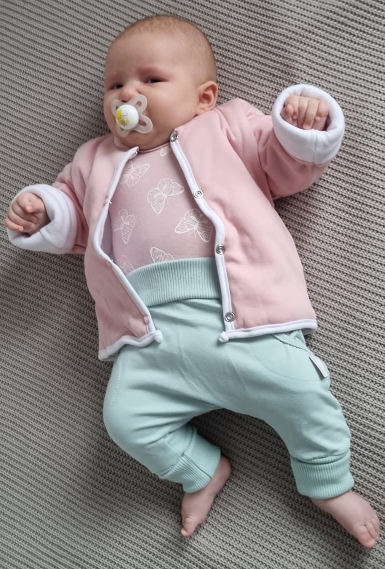 Kabátek oboustranný THERMO stojáček MKcool MK2037 starorůžový/vanilkový