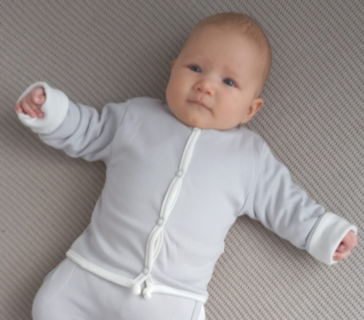 Kabátek oboustranný MKcool MK2042 světle šedý/vanilka 50