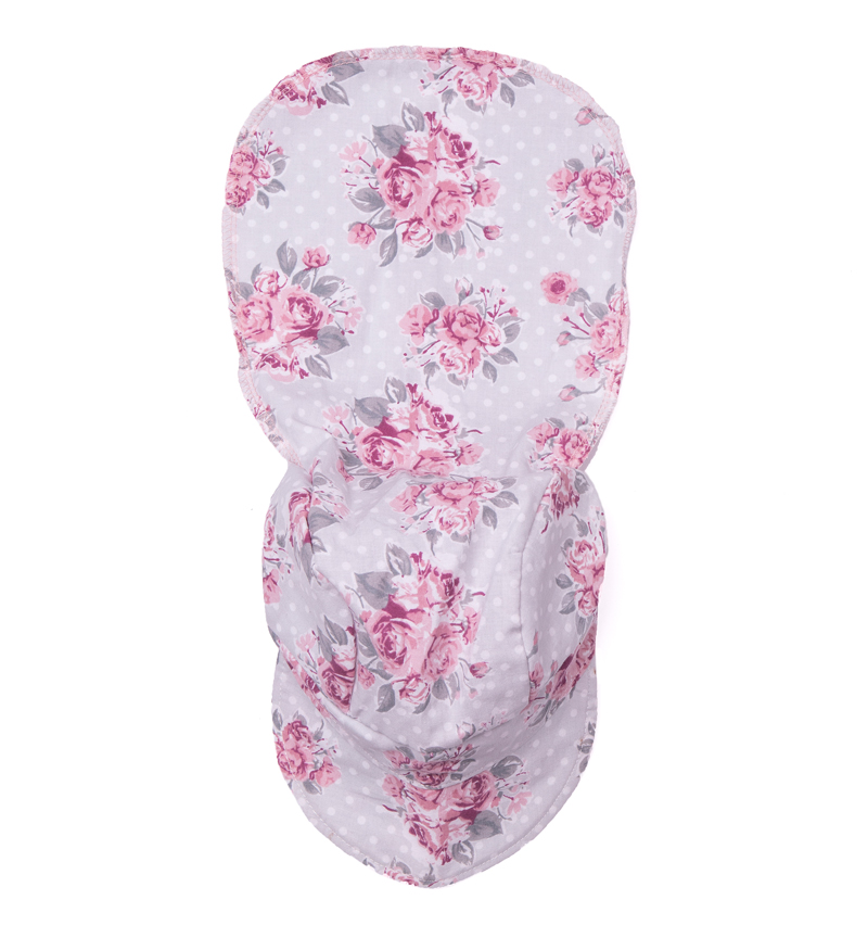 Čepice Pirát MKcool C10012 šedá/starorůžová/růžičky - 0 