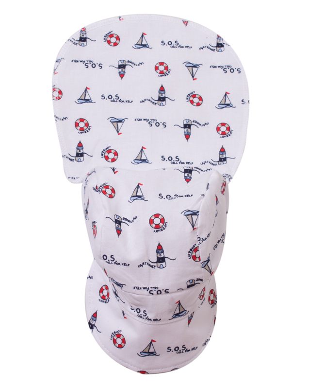 Čepice Pirát "Maják" MKcool C10015 bílá 