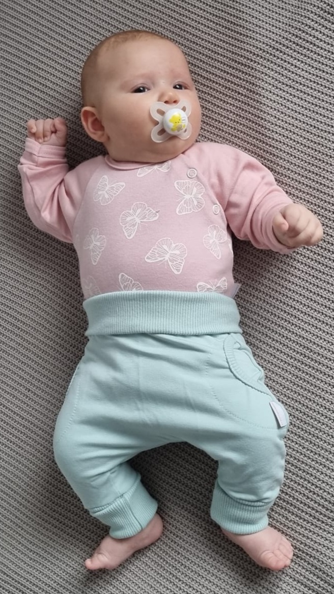 Body kojenecké "MOTÝLEK" MKcool MK2115 starorůžové