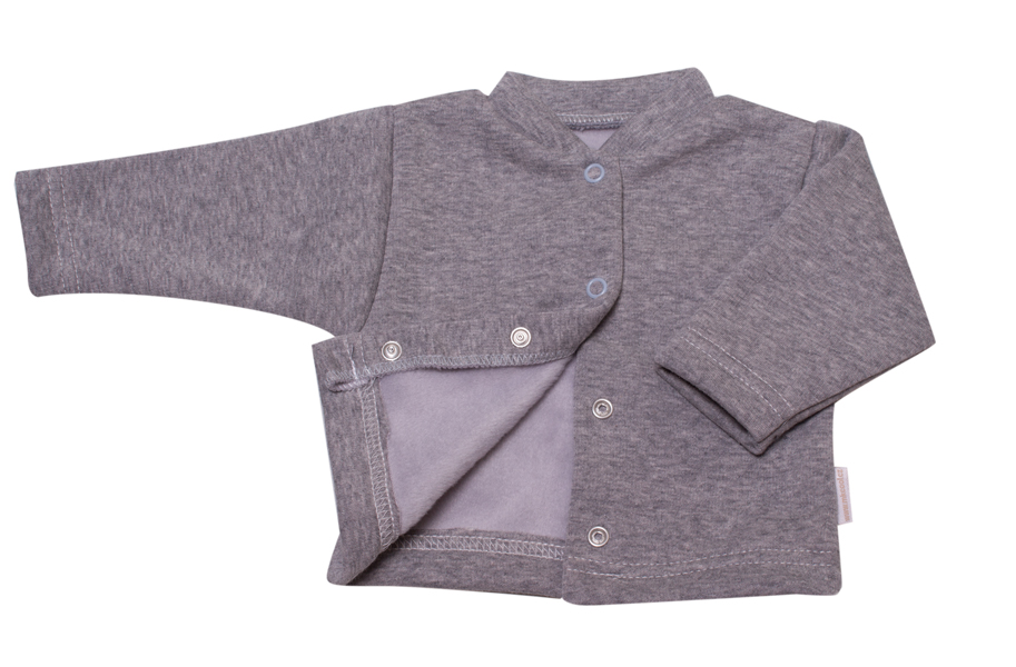 Kabátek s kožíškem MKcool MK2121 šedý melír 56