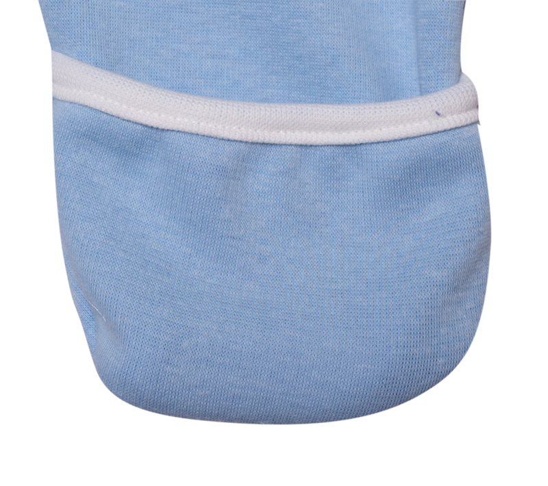 Kombinéza/overal s kožíškem s kapucí "KAPSA" MKcool MK2120K světle modrá/vanilka