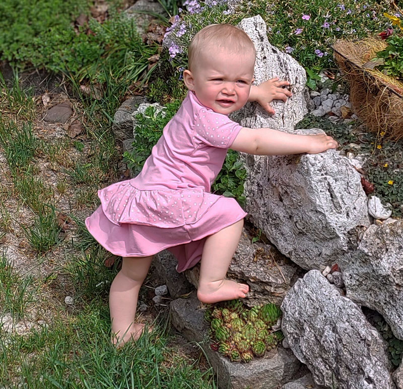 Šaty kojenecké "PUNTÍKY" - 2 kanýrky MKcool MK2219 - růžové 74