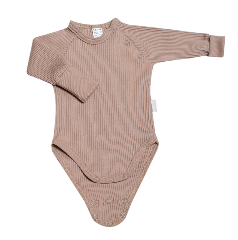 Body kojenecké rostoucí "RIB" MK2342 latté
