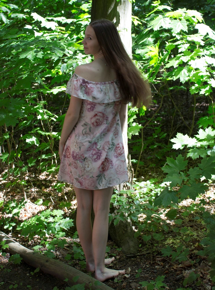 Dívčí šaty "PIVOŇKY" MKcool S10015 starorůžové