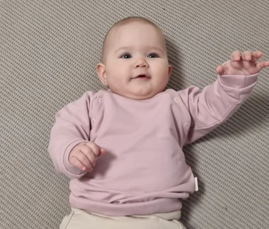 Tepláková kojenecká mikina MKcool MK2340 starorůžová 56