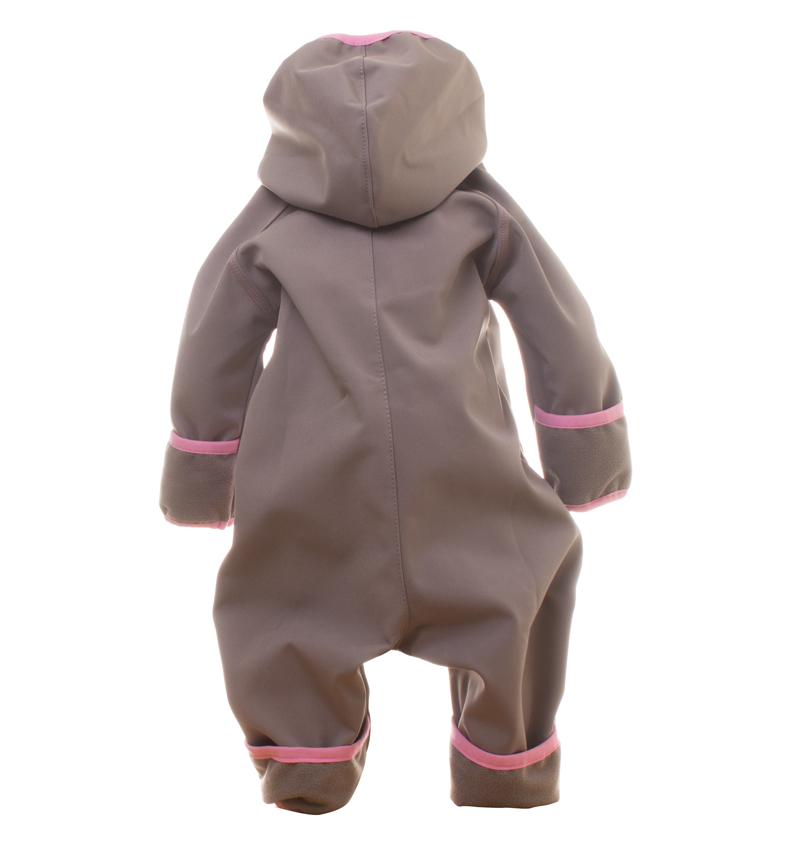 Softshellová kojenecká kombinéza MKcool K50005 šedá/růžová
