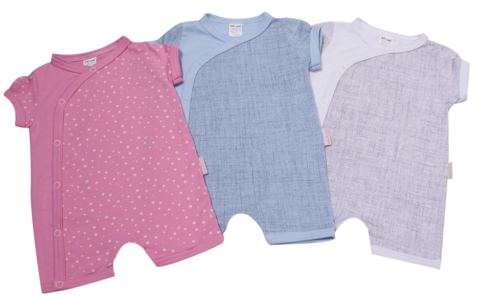 Overal letní kojenecký "PUNTÍKY" MKcool MK2213 růžový 80