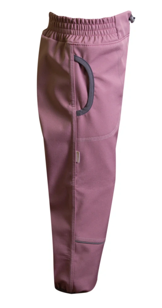 Softshellové kalhoty s fleecem MKcool K00014 starorůžové/šedé 98