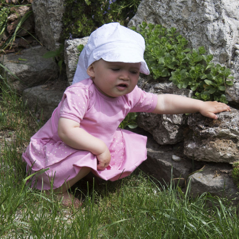 Šaty kojenecké "PUNTÍKY" - 2 kanýrky MKcool MK2219 - růžové 74