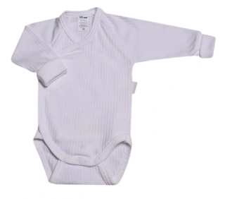 Body kojenecké zavinovací rostoucí " RIB" MK2407 bílé