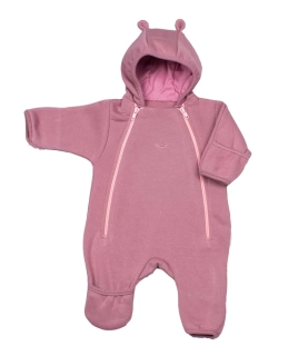 Kombinéza/overal z počesané teplákoviny MKcool MK2346 růžová