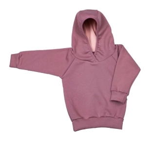 Kojenecká mikina z počesané teplákoviny MKcool s kapucí MK2347 růžová