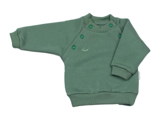 Kojenecká mikina druky z počesané teplákoviny MKcool MK2432 zelená