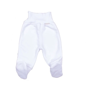 Teplákové polodupačky počesané s ťapkami MKcool MK2434 bílé