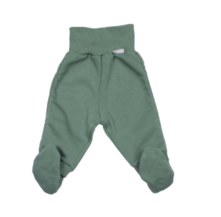 Teplákové polodupačky počesané s ťapkami MKcool MK2434 zelené