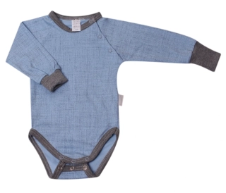 Body kojenecké rostoucí "TISK" KB2047 modro-šedé