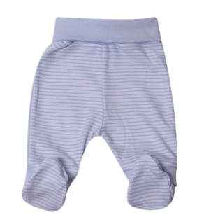 Polodupačky bavlněné s ťapkami MKcool KP0045 světle modrý pruh