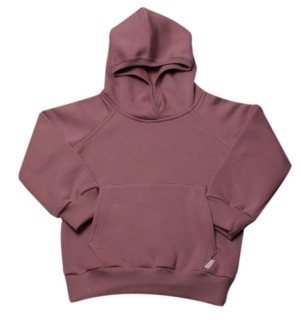 Dětská mikina z počesané teplákoviny MKcool s kapucí KM0082 starorůžová