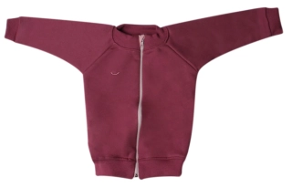 Kojenecká mikina zip z teplákoviny MKcool MK2432 vínová