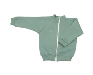 Kojenecká mikina zip z teplákoviny MKcool MK2432 zelená