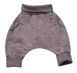 Polodupačky baggy rostoucí bavlněné s kapsičkami MKcool KT0209 šedý melír