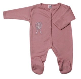 Overal kojenecký na spaní "Králíček" MKcool KO2052 starorůžový