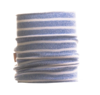 Nákrčník/tunel velký 21x32 MKcool KN0105 - svetrovina pruhy modrý/bílý