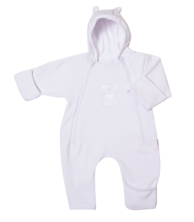 Kombinéza/overal s kožíškem s kapucí "KOALA" MKcool MK2120 bílá