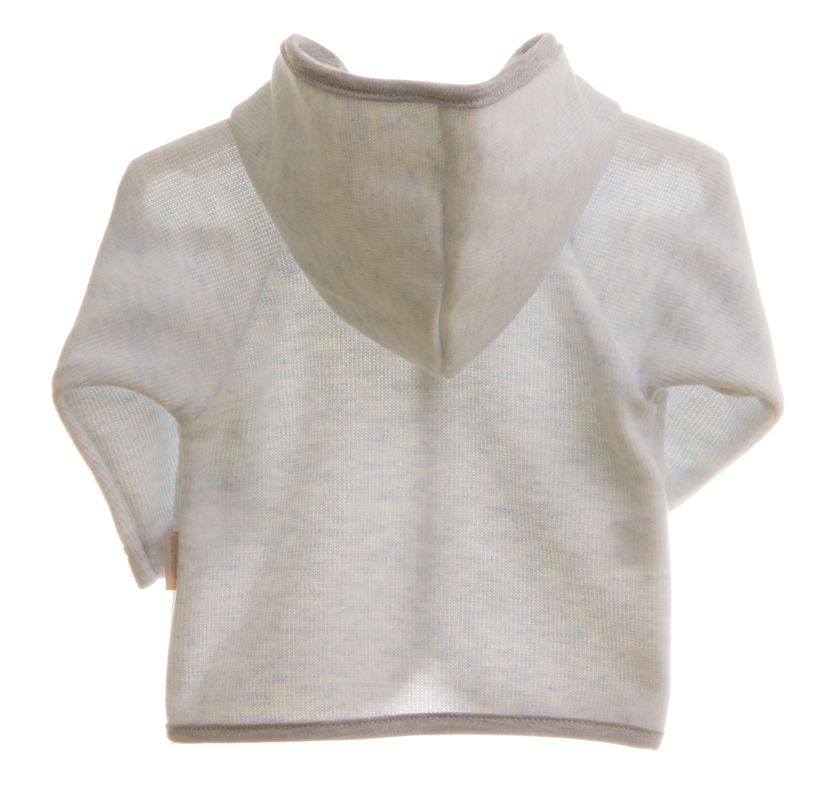 Kabátek s kapucí svetrovina MKcool MK1945 světle modrý 74 - energetický štítek